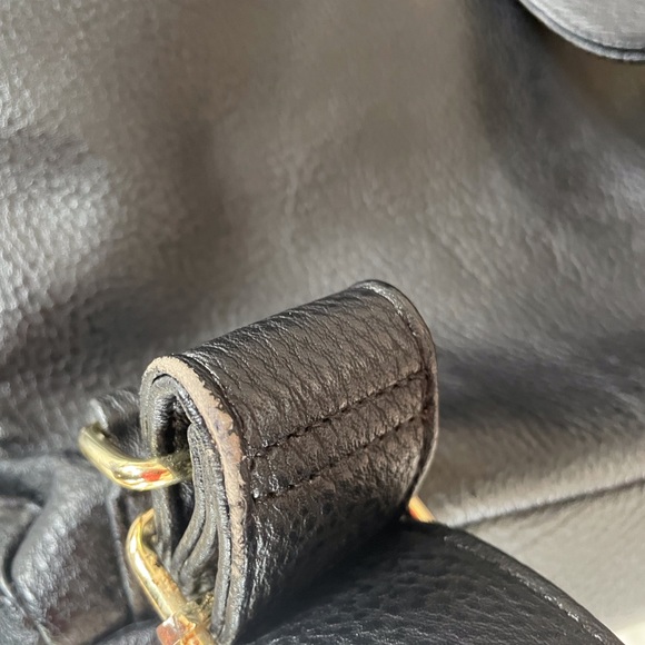 STEVE MADDEN LOGO BACKPACK BLACK w/Gold tone hardware Adjustable Straps - Picture 14 of 16